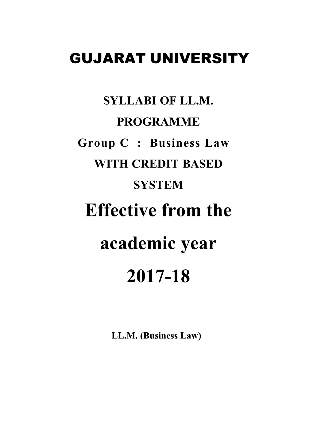 LLM (Gr-3) Business Law 2017-18