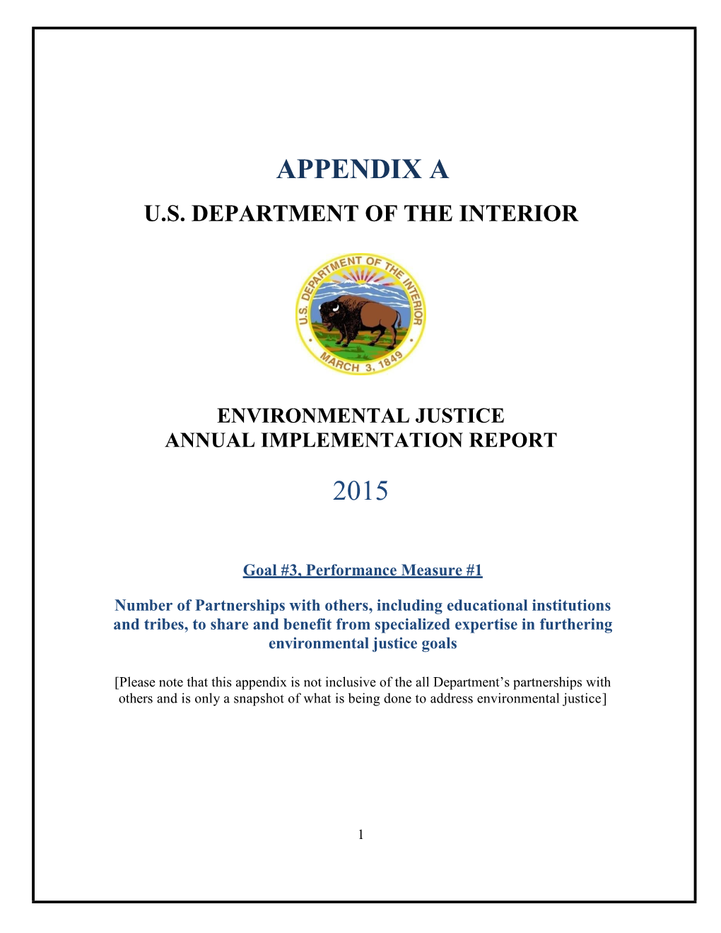 Appendix a 2015