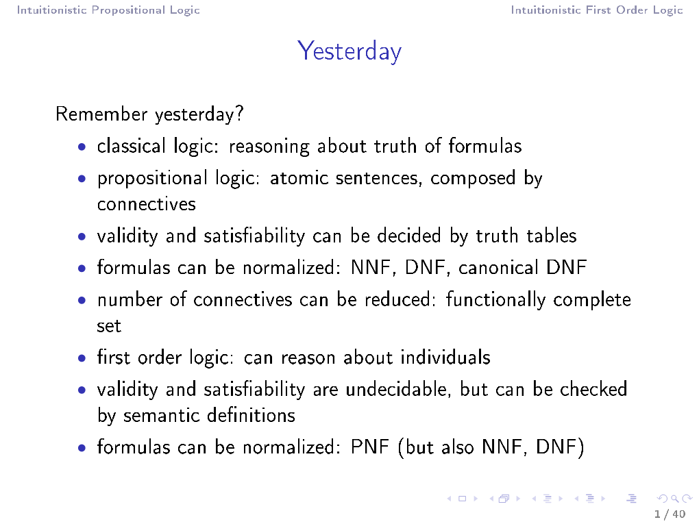 Intuitionistic Logic and Natural Deduction