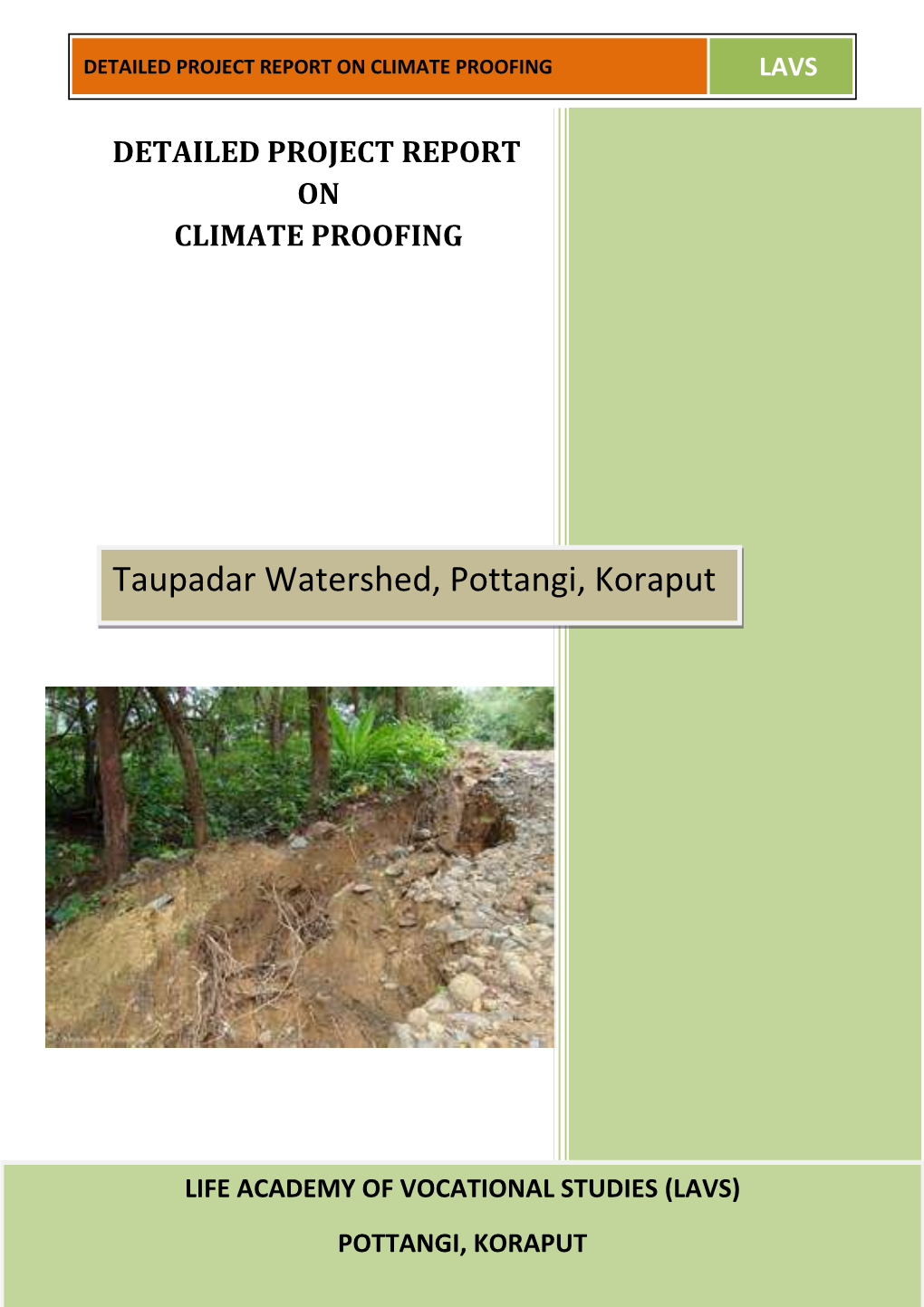 Detailed Project Report on Climate Proofing Lavs