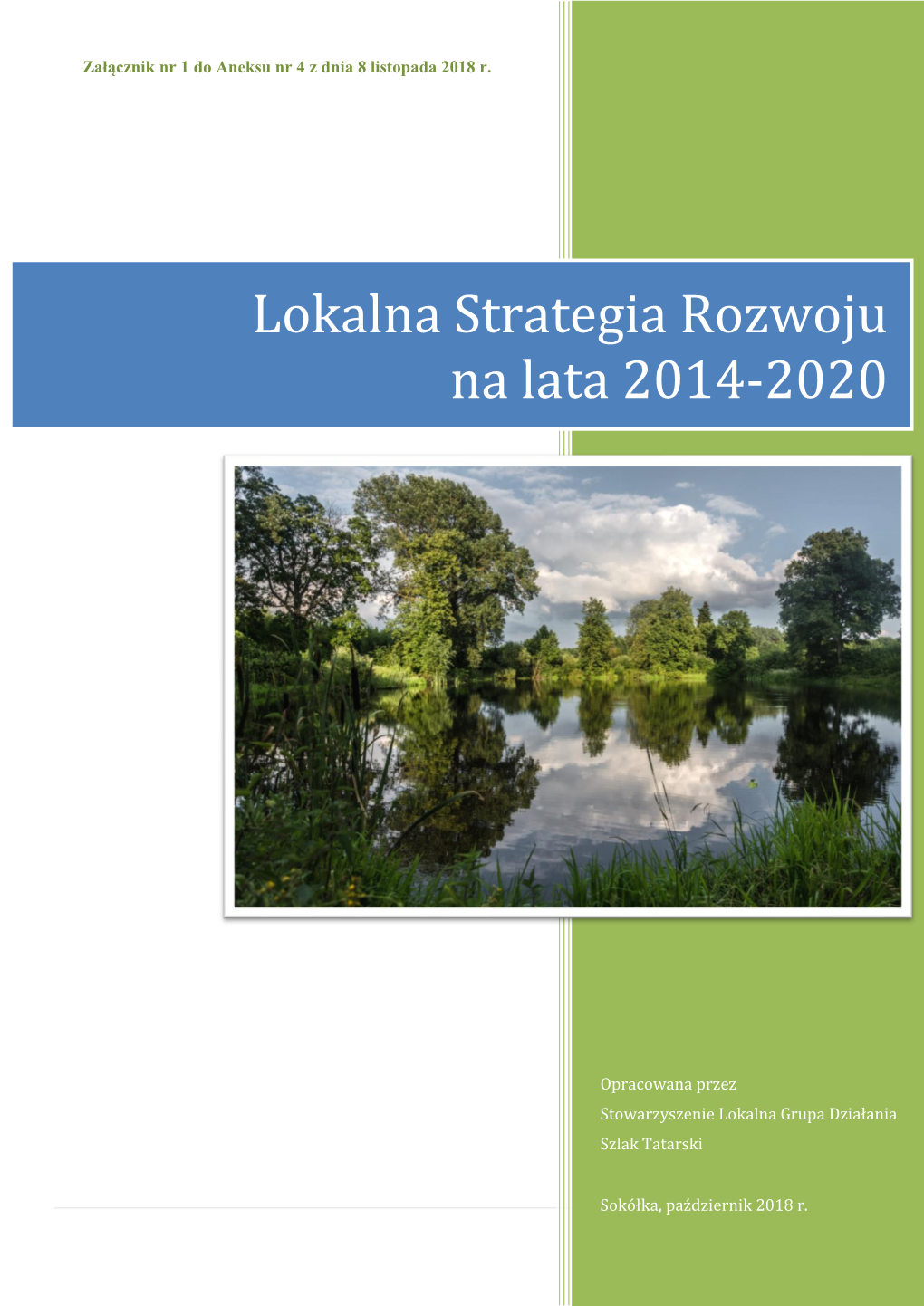 Lokalna Strategia Rozwoju Na Lata 2014-2020 Stowarzyszenia LGD