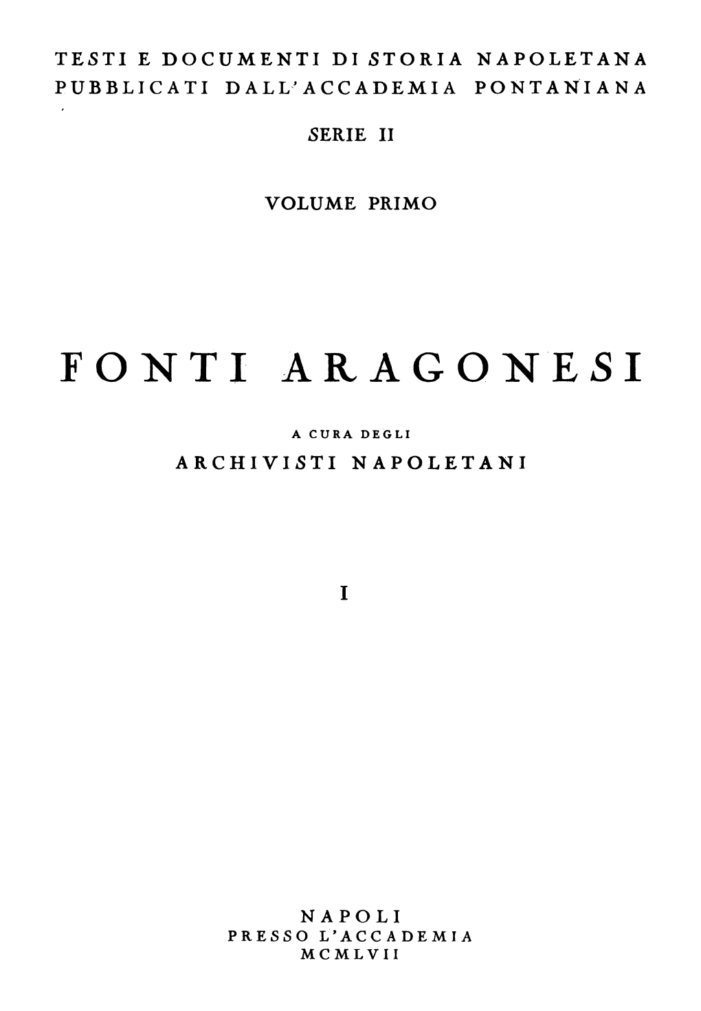 Fonti Aragonesi