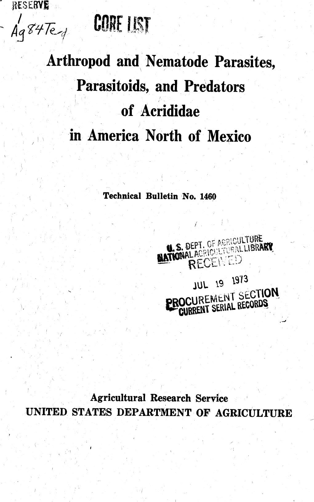 Mm Arthropod and Nematode Parasites, Parasitoids, And