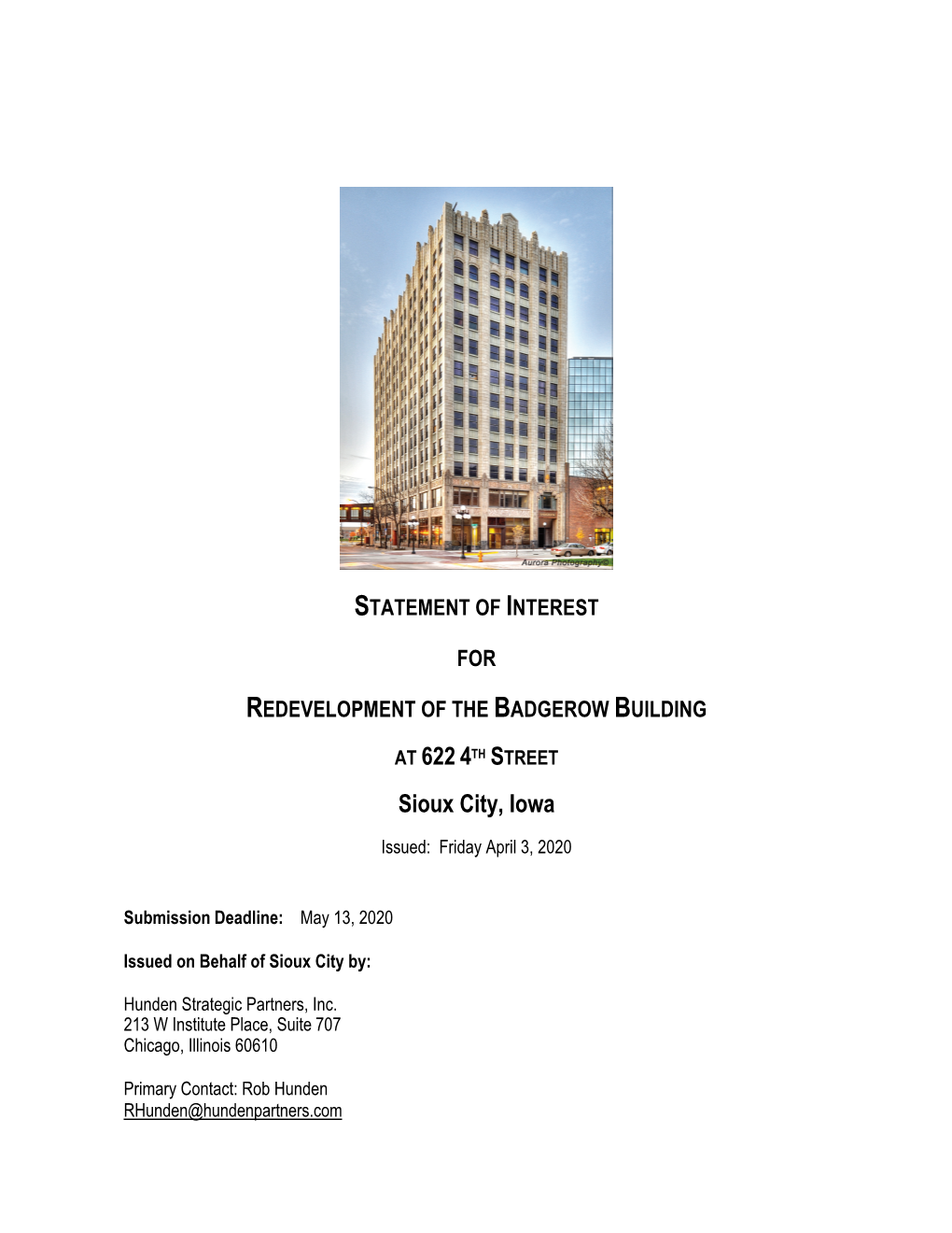 Sioux City Badgerow Building Redevelopment SOI Page 2