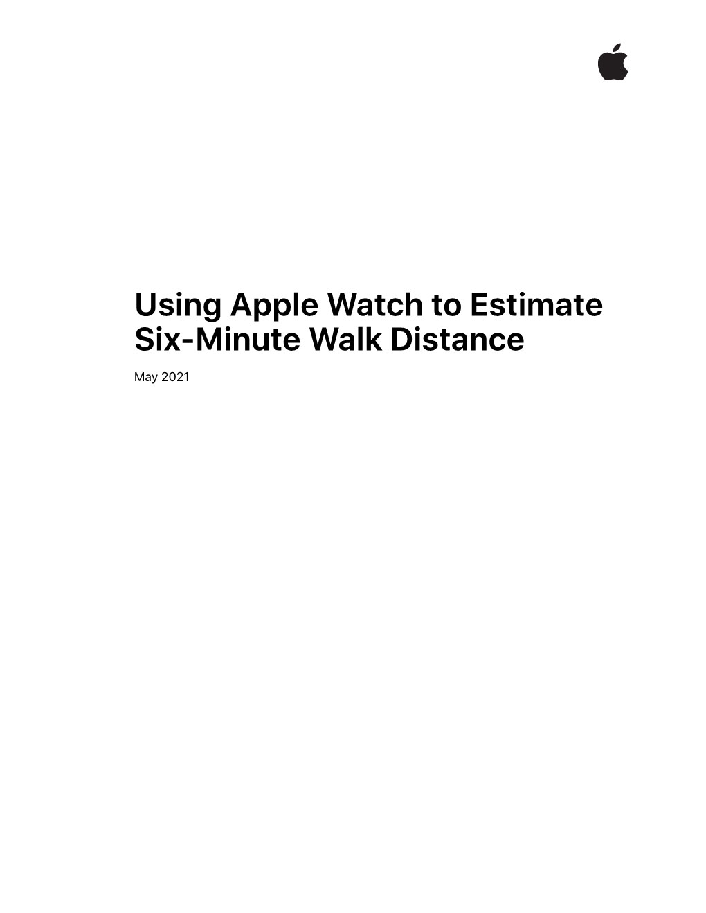 Using Apple Watch to Estimate Six-Minute Walk Distance (PDF)