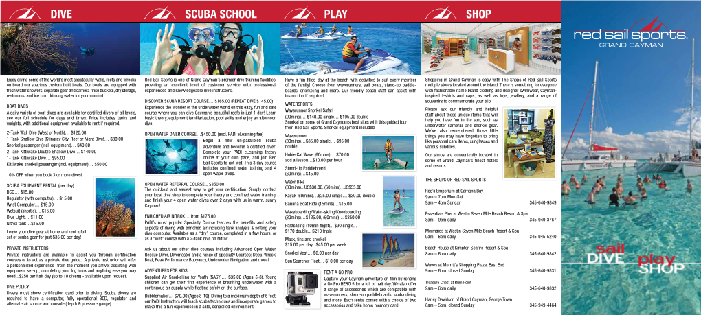 Dive Scuba School Play Shop