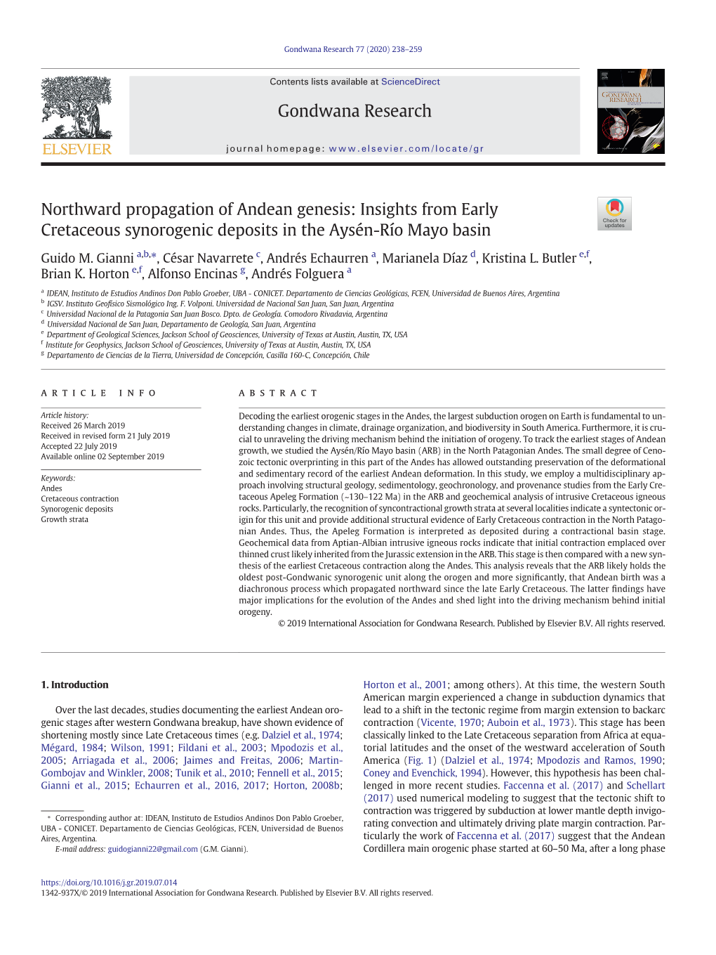 Insights from Early Cretaceous Synorogenic Deposits in the Aysén-Río Mayo Basin