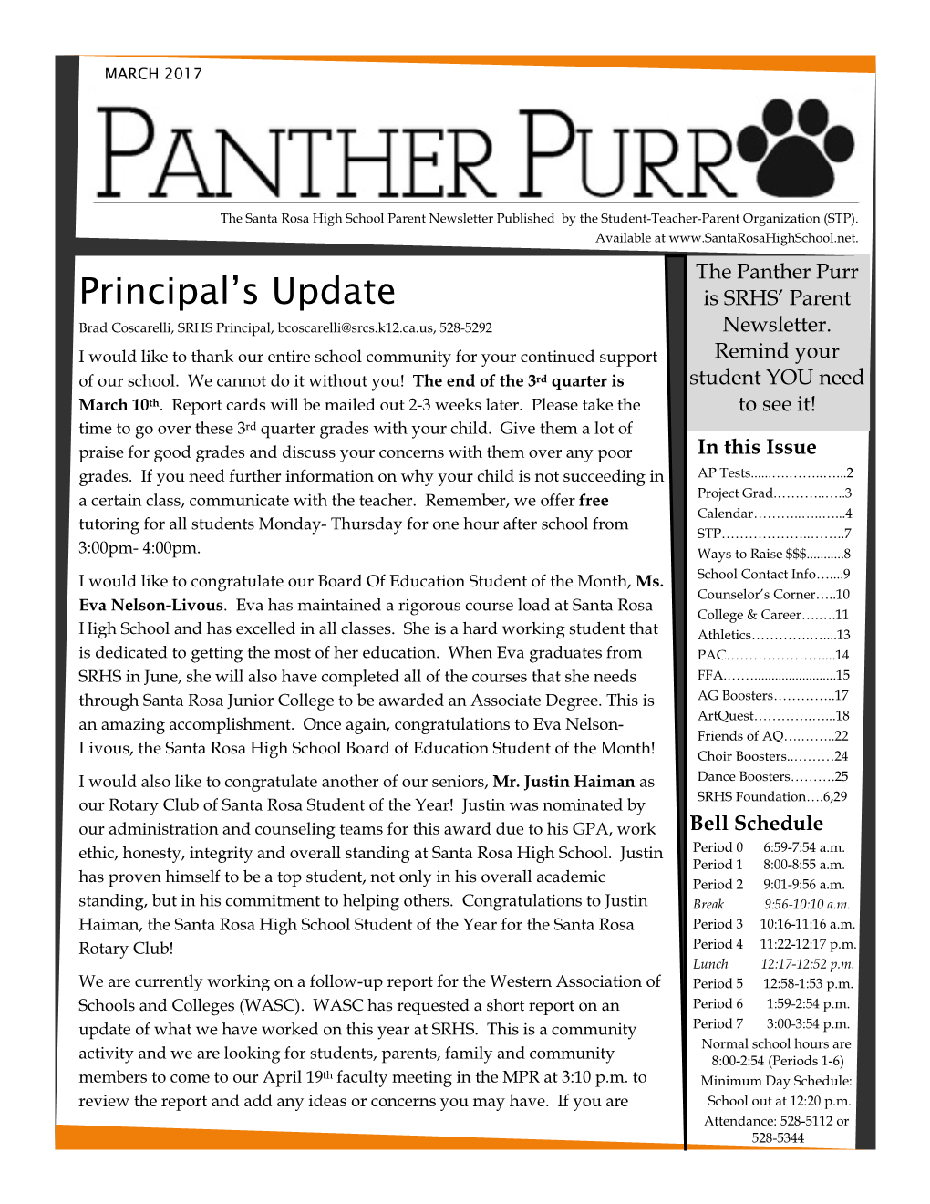 Principal's Update