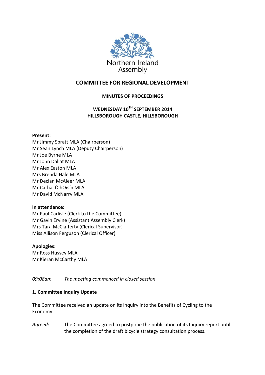 Committee for Regional Development