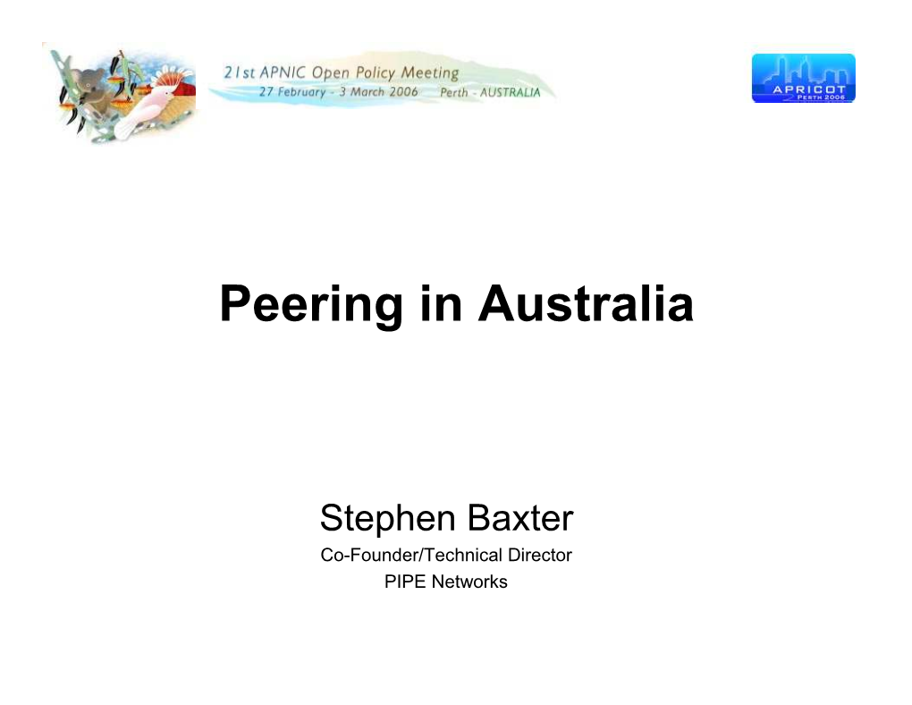 Peering in Australia