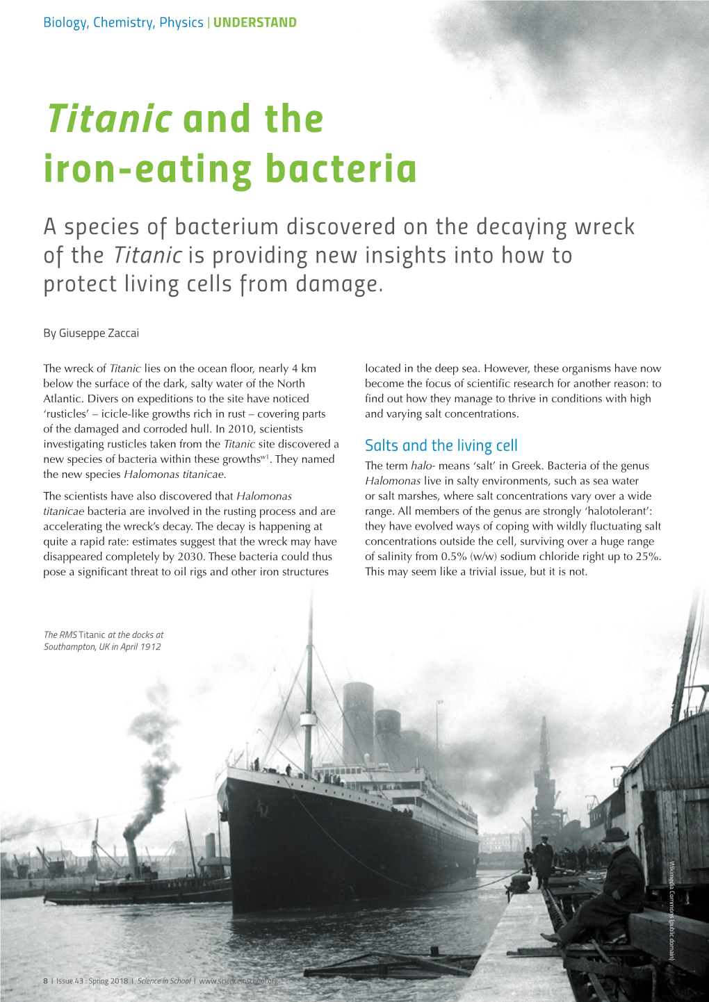 Titanic and the Iron-Eating Bacteria
