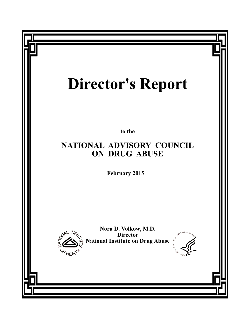 Director's Report, February 2015