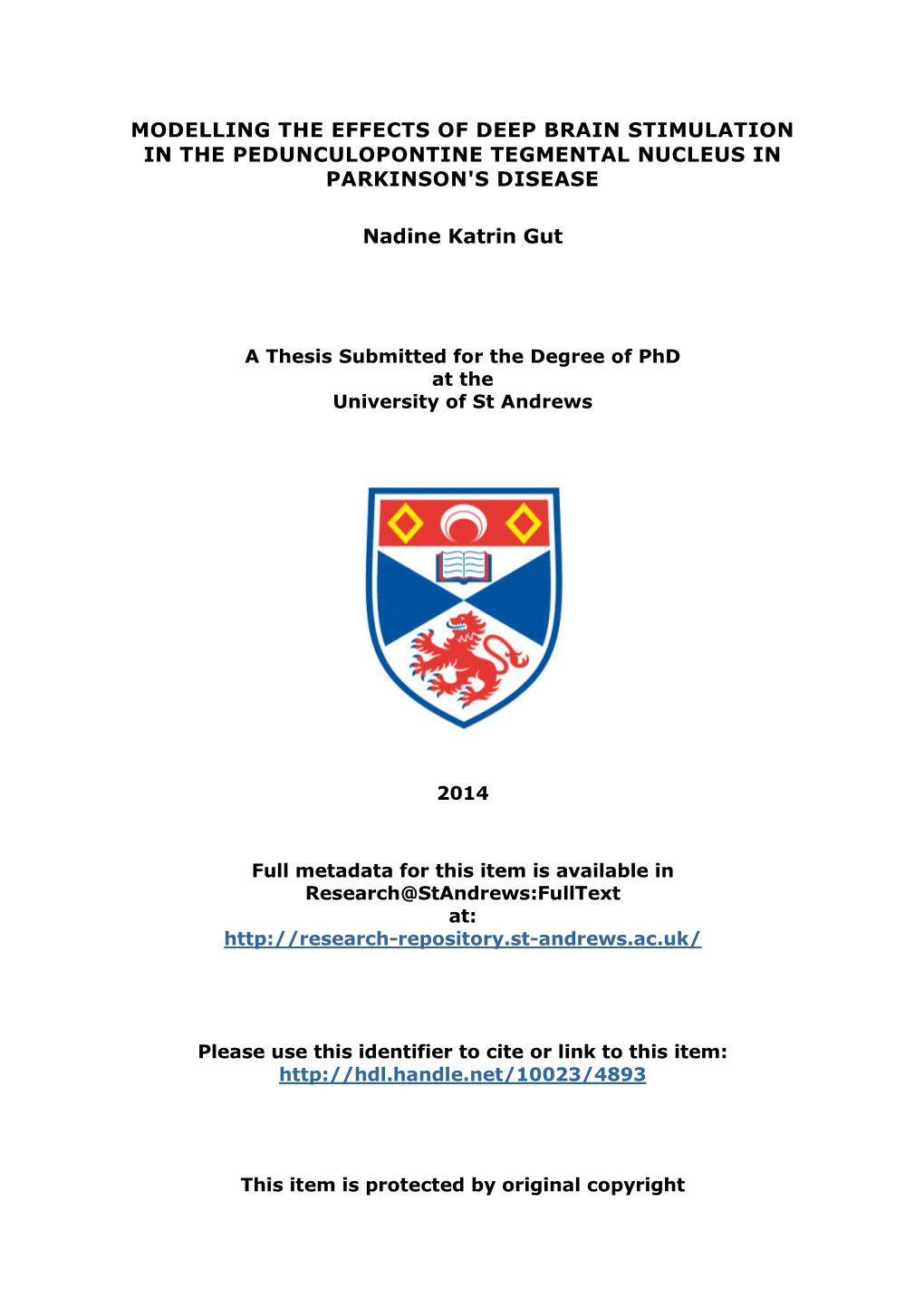 Nadine Katrin Gut Phd Thesis