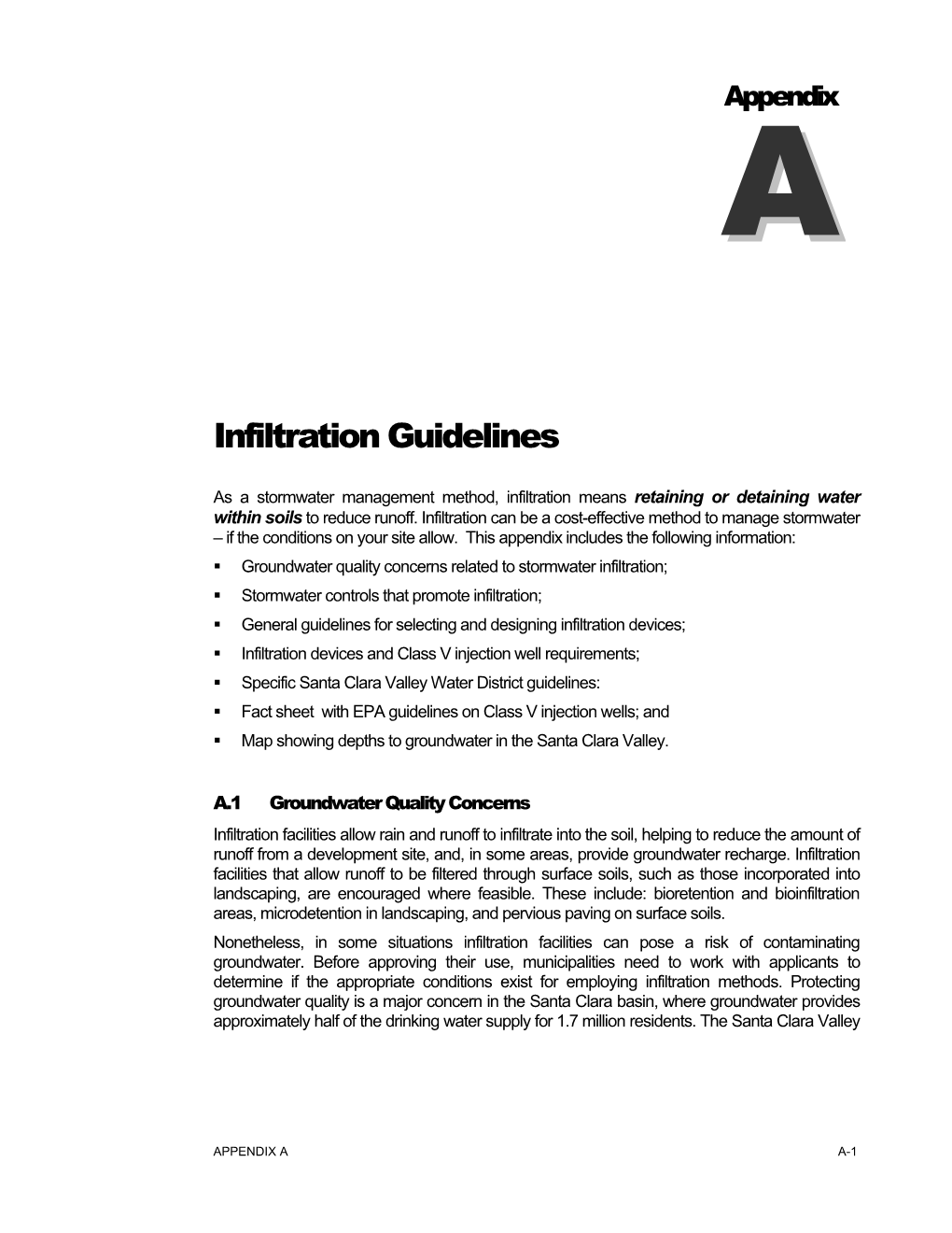 Infiltration Guidelines