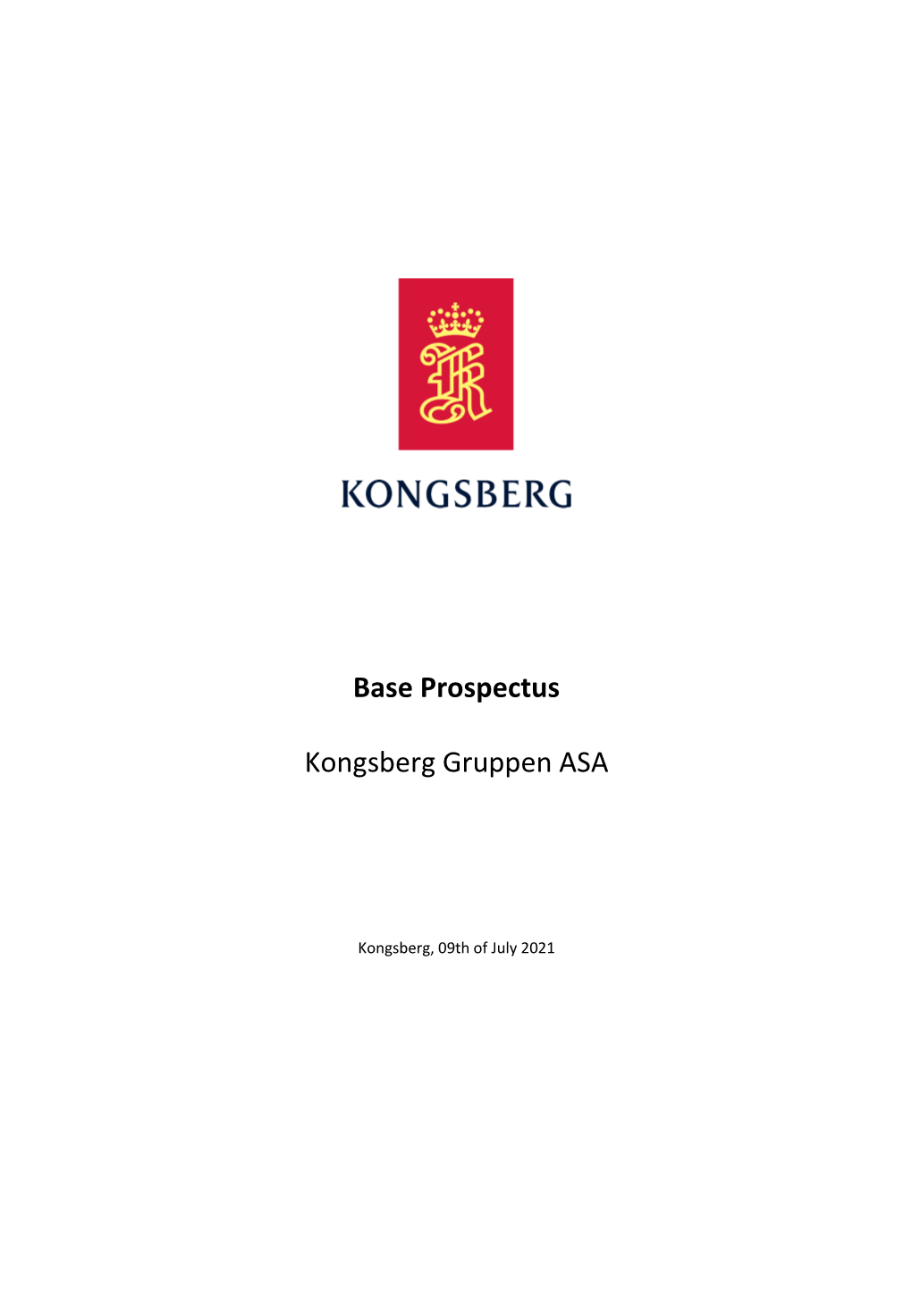 Base Prospectus Kongsberg Gruppen