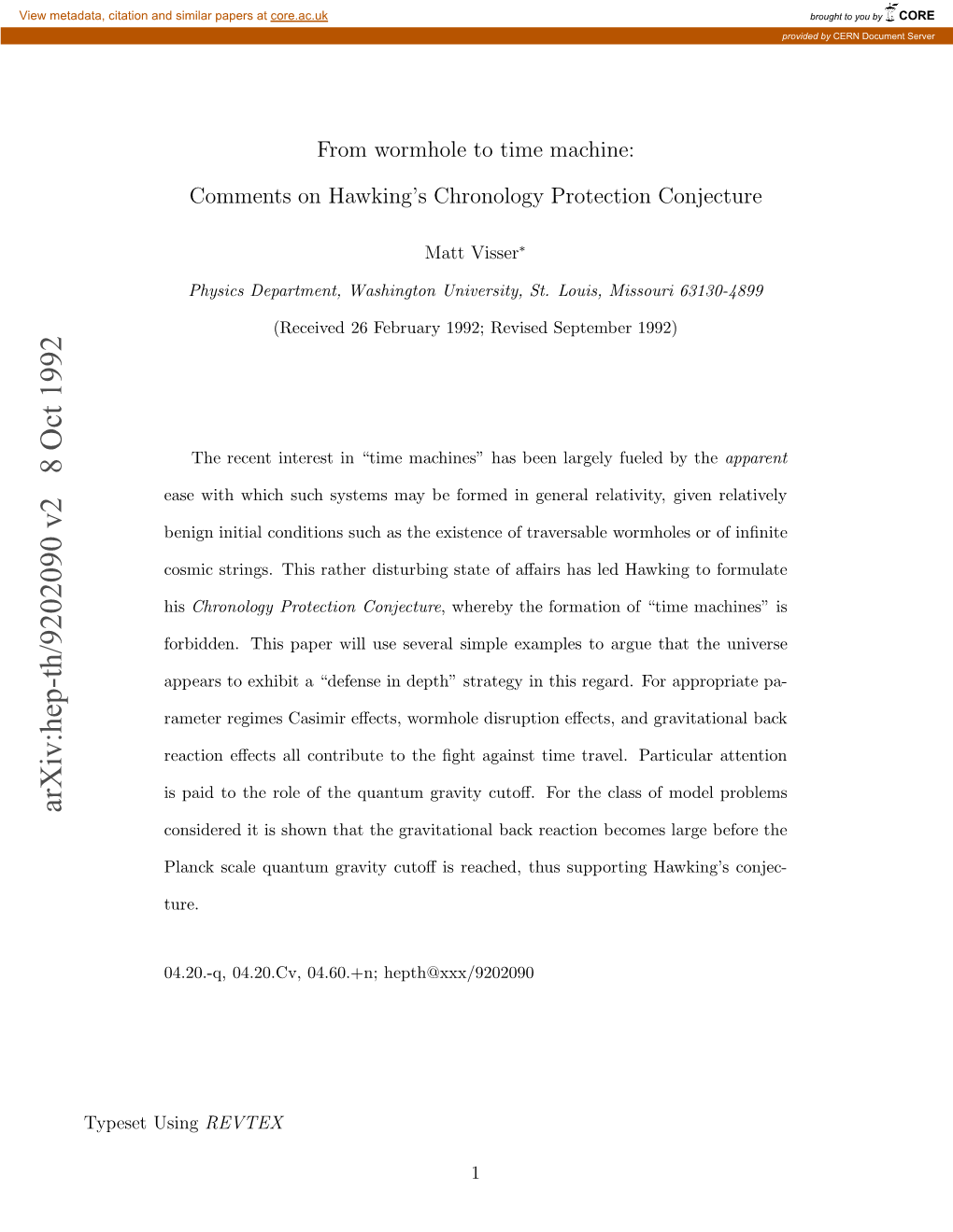 Arxiv:Hep-Th/9202090 V2 8 Oct 1992 Yee Using Typeset Omcsrns Hsrte Itrigsaeo ﬀishsl Has Aﬀairs of His State Disturbing Rather This Strings