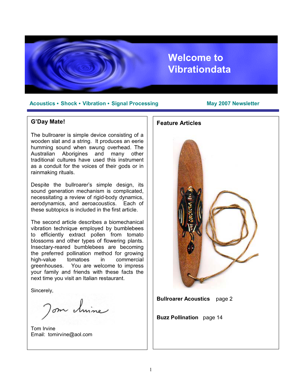 May 2007 Newsletter