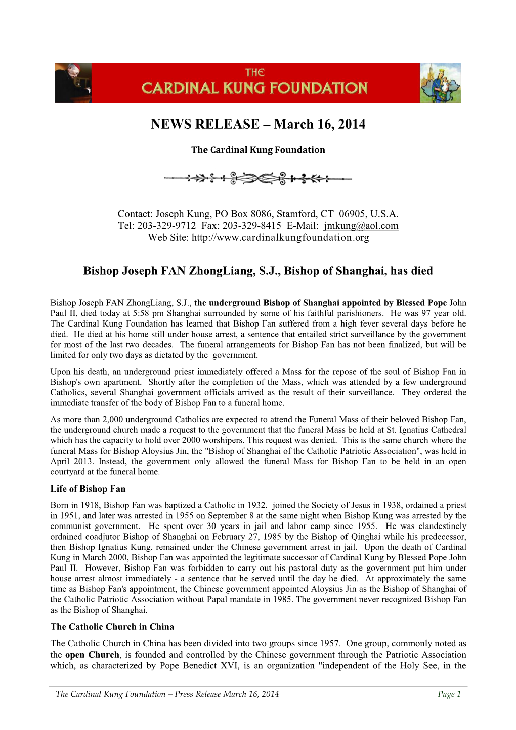 Press Release – January 10, 2011