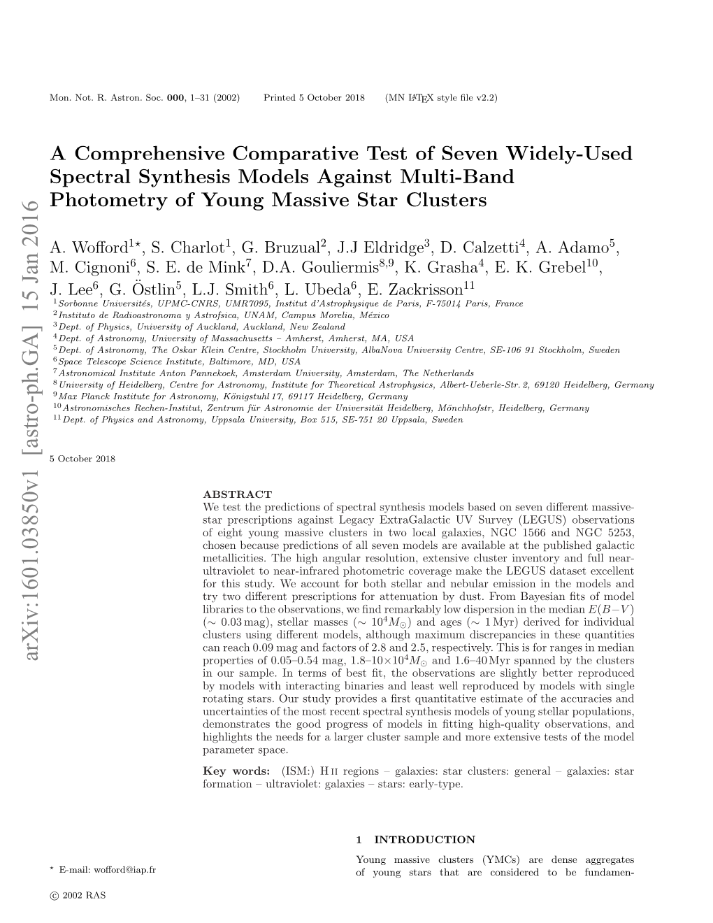 A Comprehensive Comparative Test of Seven Widely-Used Spectral Synthesis Models Against Multi-Band Photometry of Young Massive Star Clusters