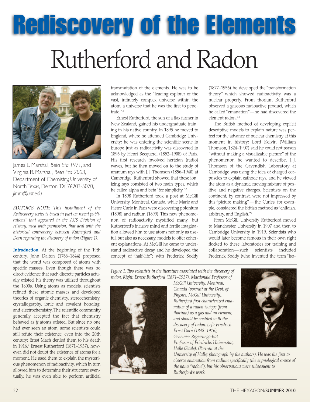 Rutherford and Radon