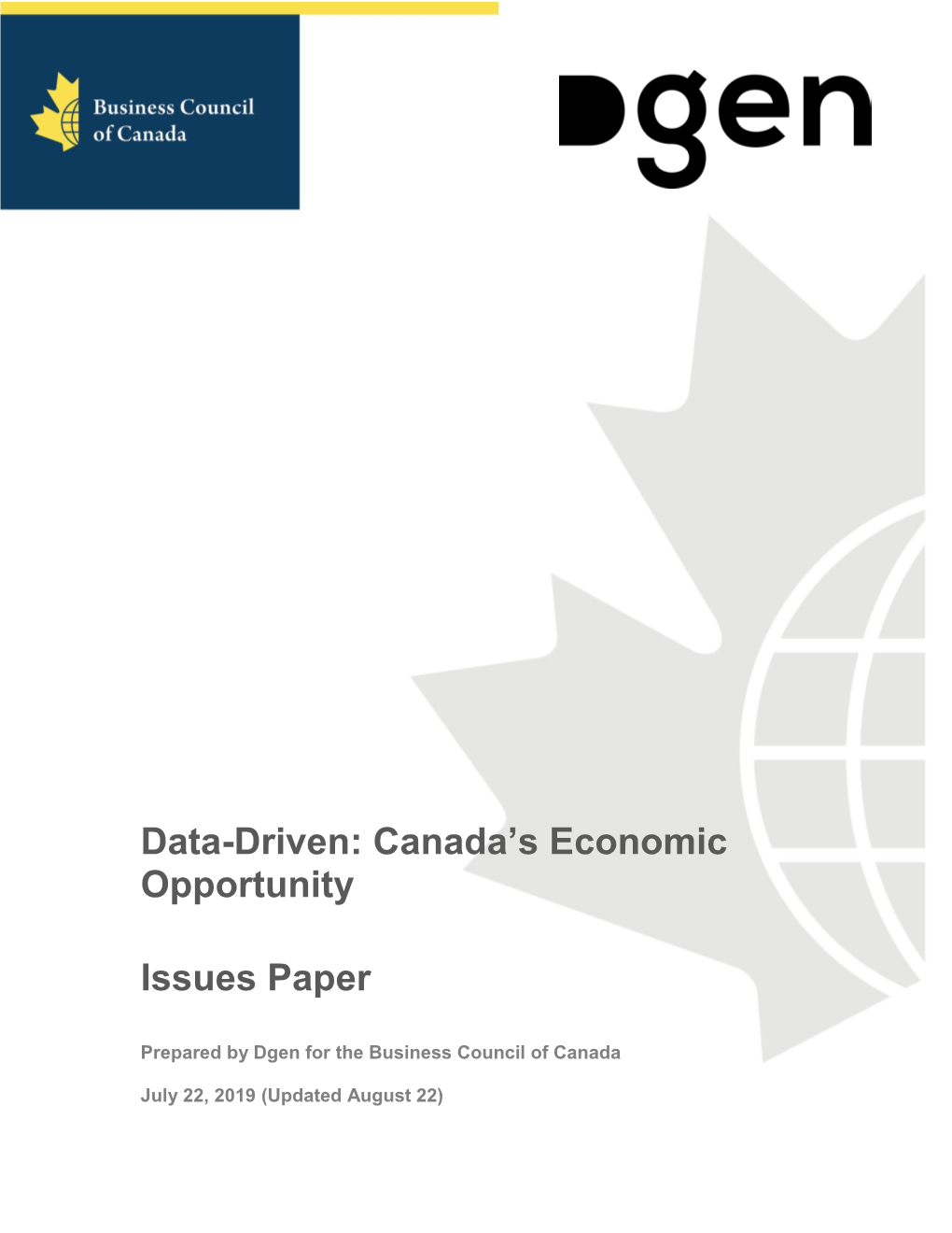 Data-Driven: Canada’S Economic Opportunity