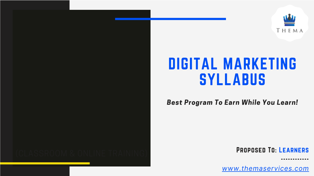 Digital Marketing Syllabus
