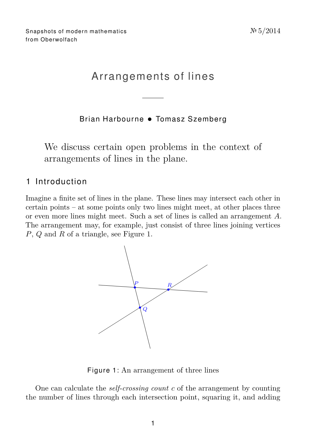Arrangements of Lines