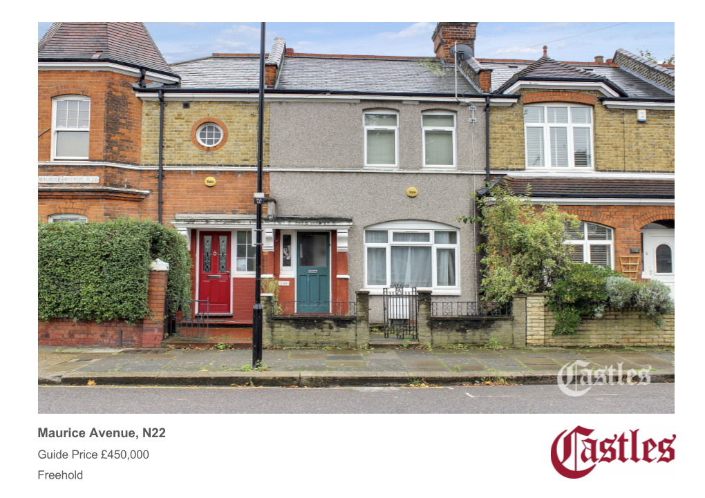 Maurice Avenue, N22 Guide Price £450,000 Freehold