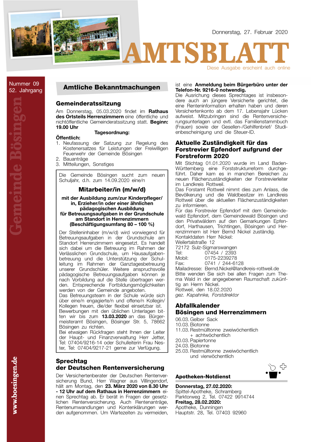 Amtsblatt KW 09, 2020