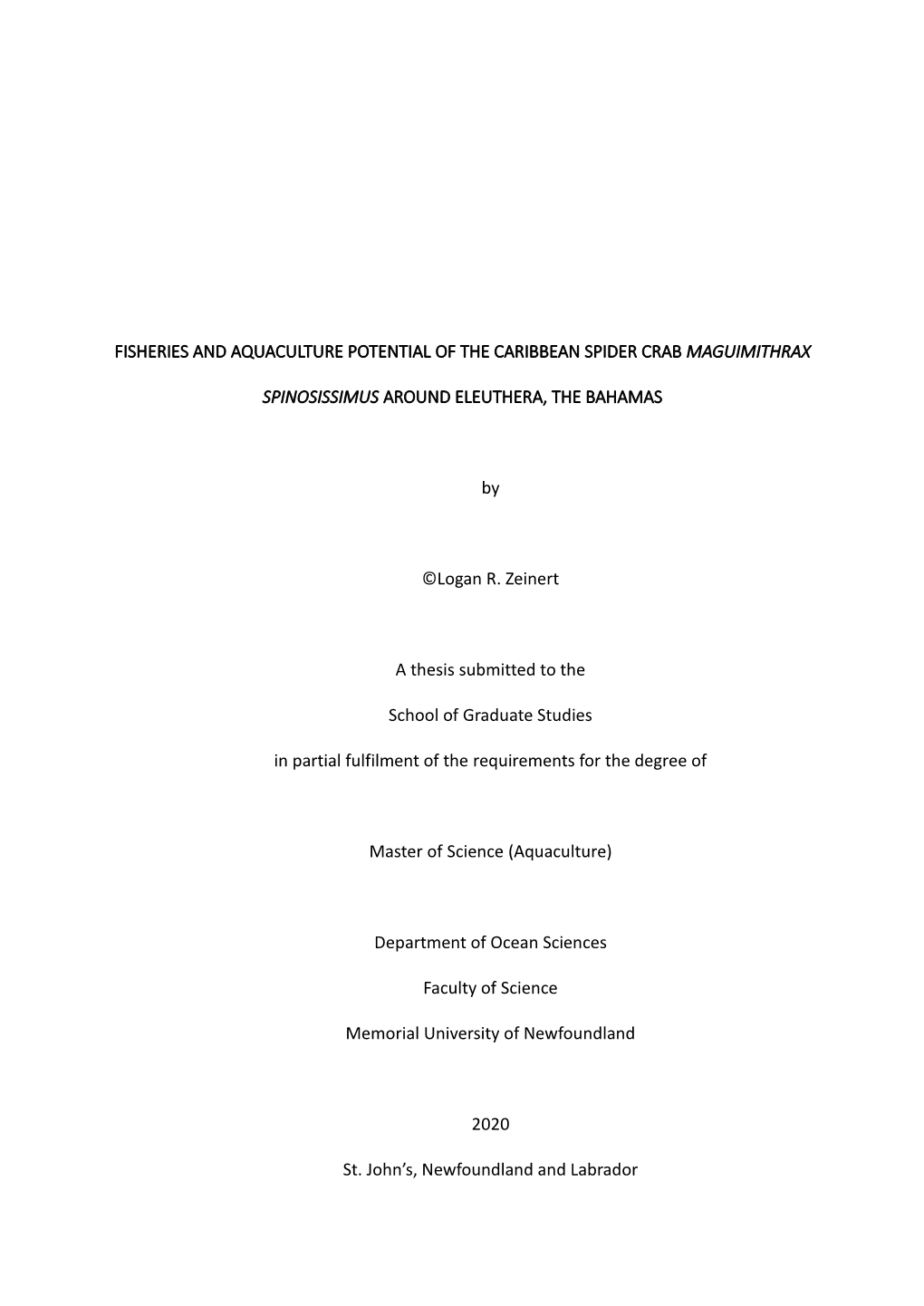 Fisheries and Aquaculture Potential of the Caribbean Spider Crab Maguimithrax