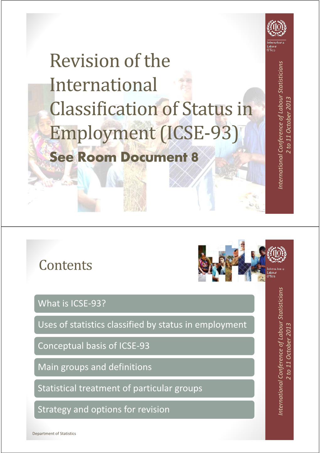 Classification of Status in Employment (ICSE-93)