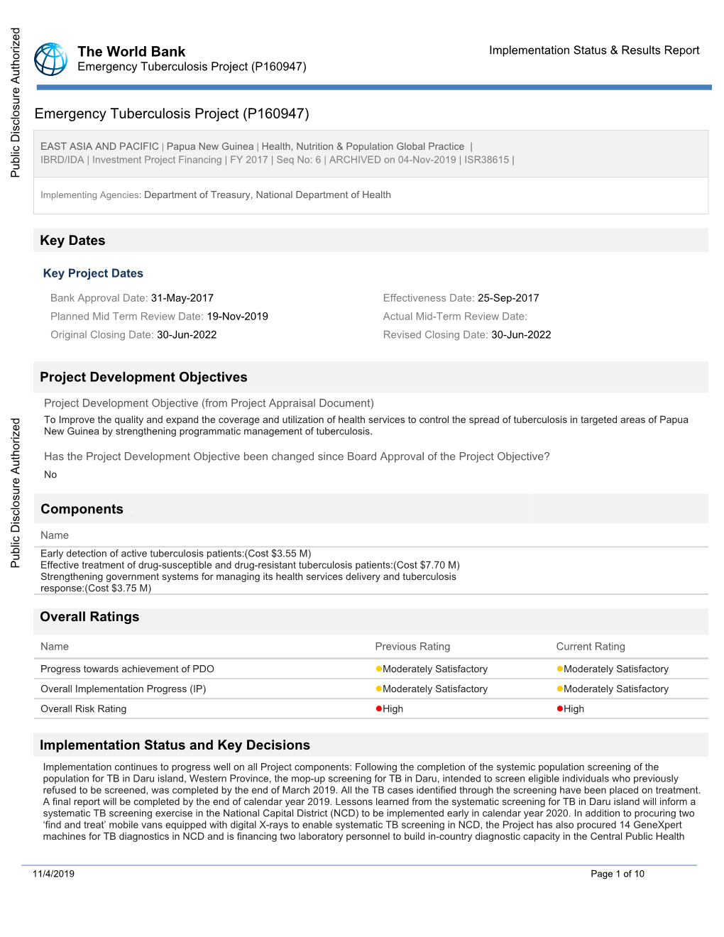 World Bank Document