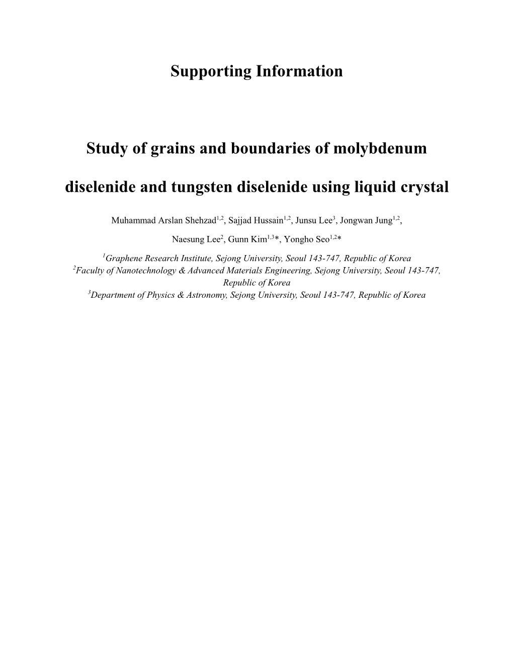 Supporting Information Study of Grains and Boundaries of Molybdenum