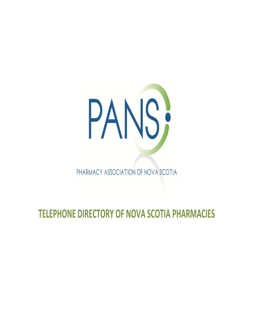 Telephone Directory of Nova Scotia Pharmacies