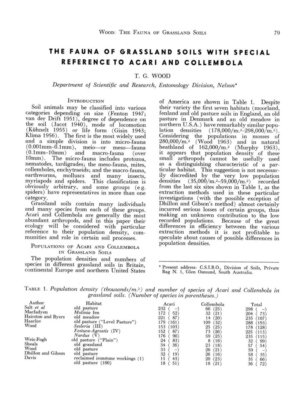 The Fauna of Grassland Soils with Special Reference to Acari and Collembola