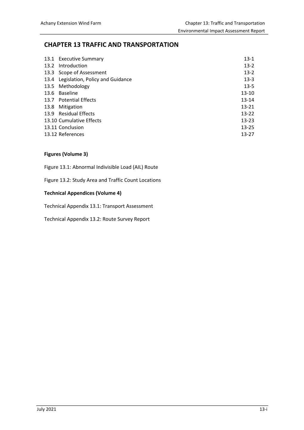 Chapter 13 Traffic and Transportation