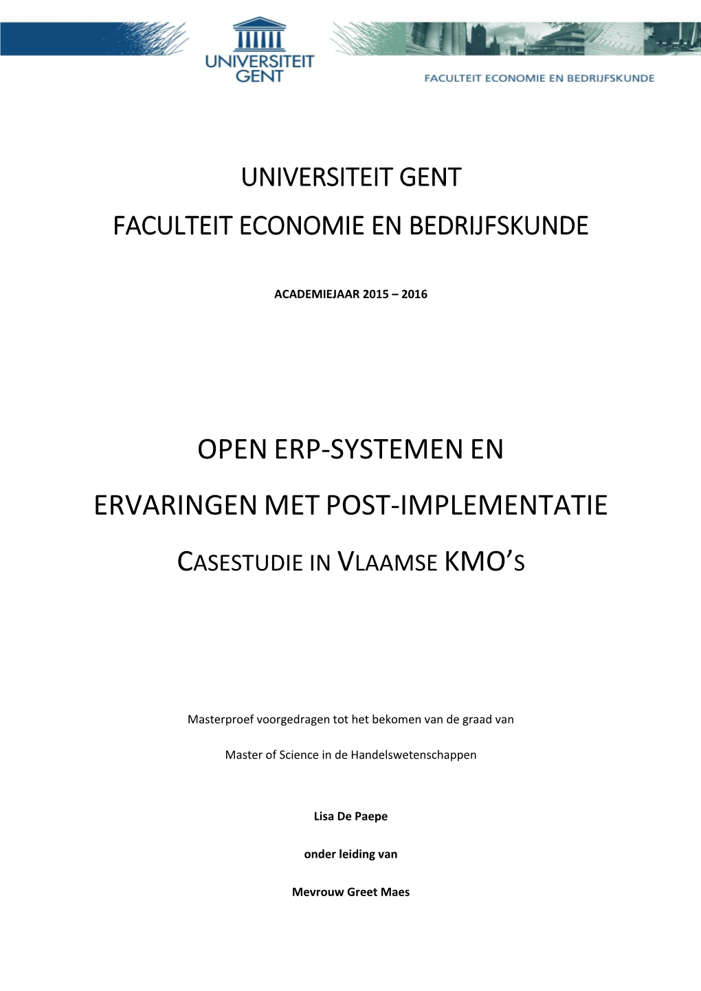 Openerp-Systemenen Ervaringenmetpost-Implementatie