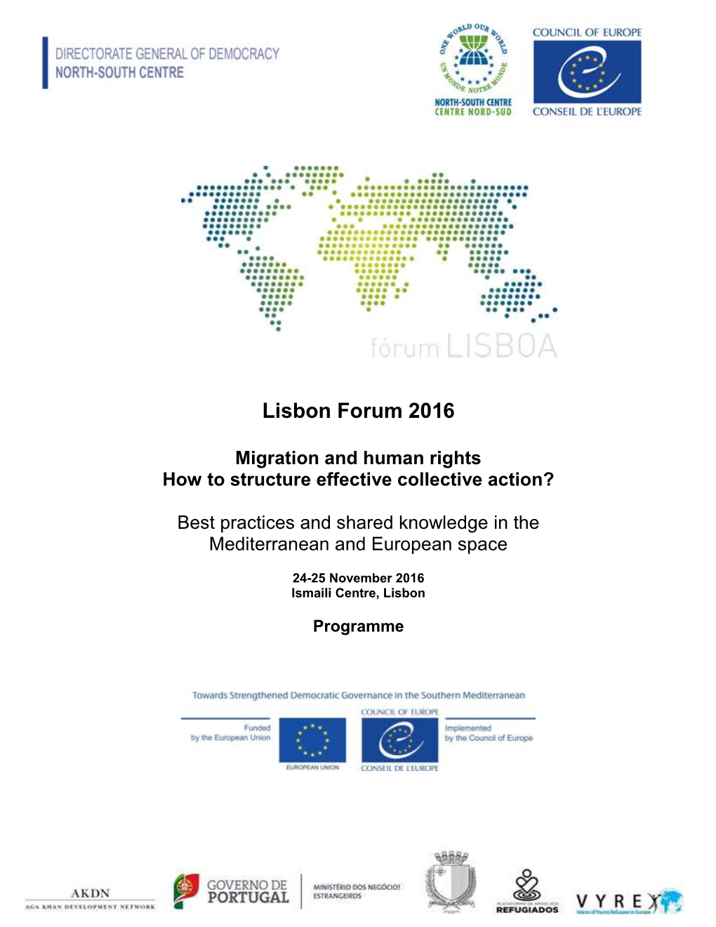 Programme of the Lisbon Forum 2016