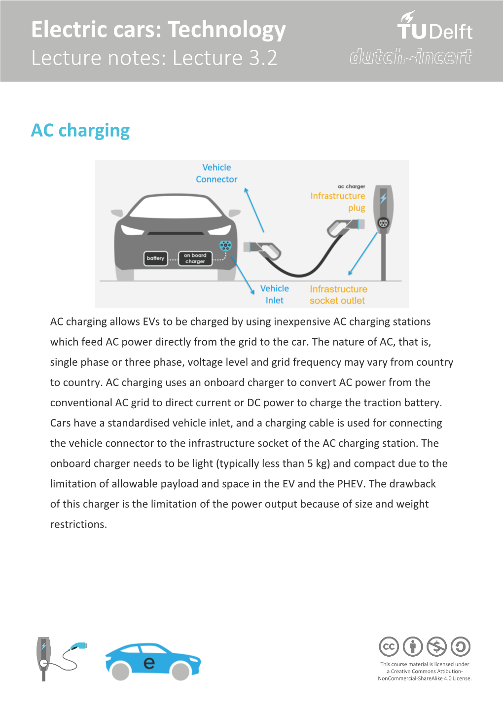 Electric Cars: Technology Lecture Notes: Lecture 3.2