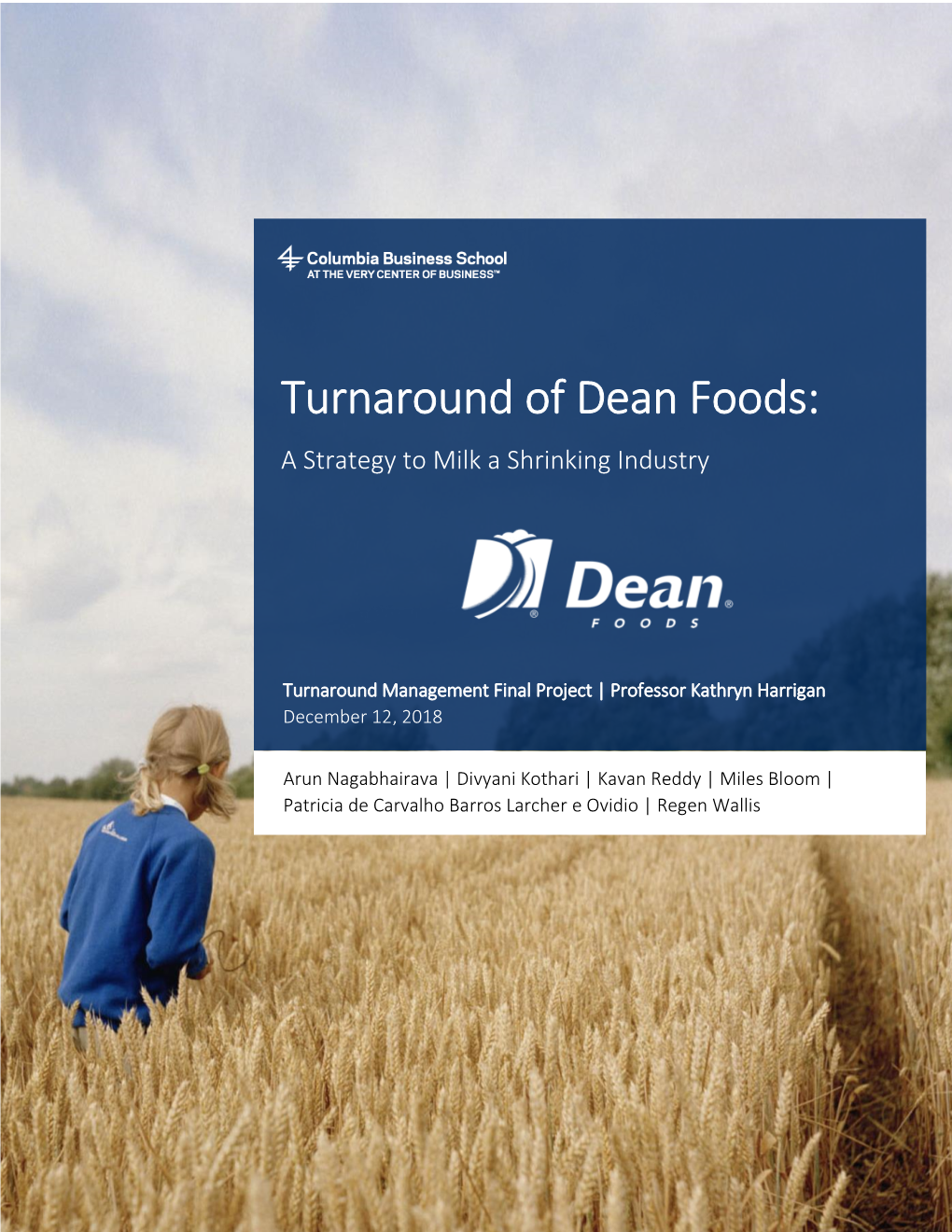 Turnaround of Dean Foods