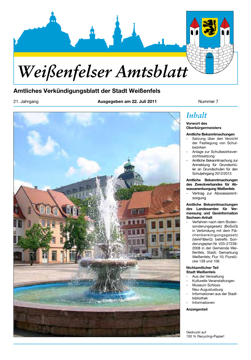 Weißenfelser Amtsblatt