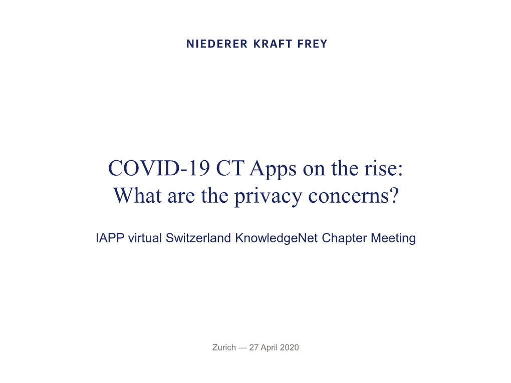 COVID-19 CT Apps on the Rise: What Are the Privacy Concerns?
