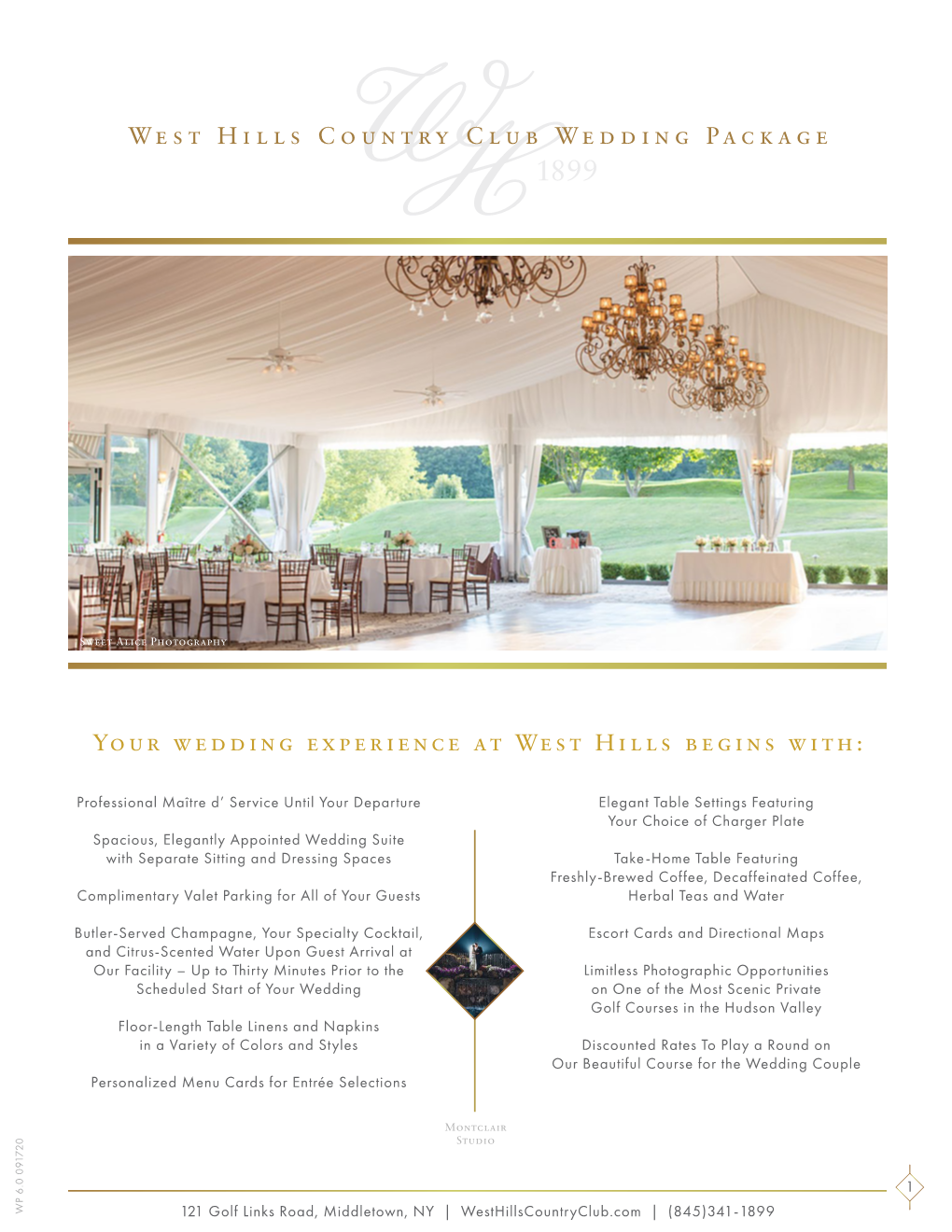 West Hills Country Club Wedding Package
