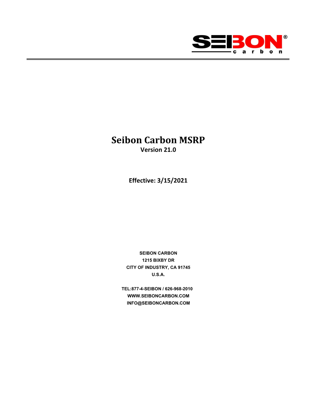 Seibon MSRP V21.0