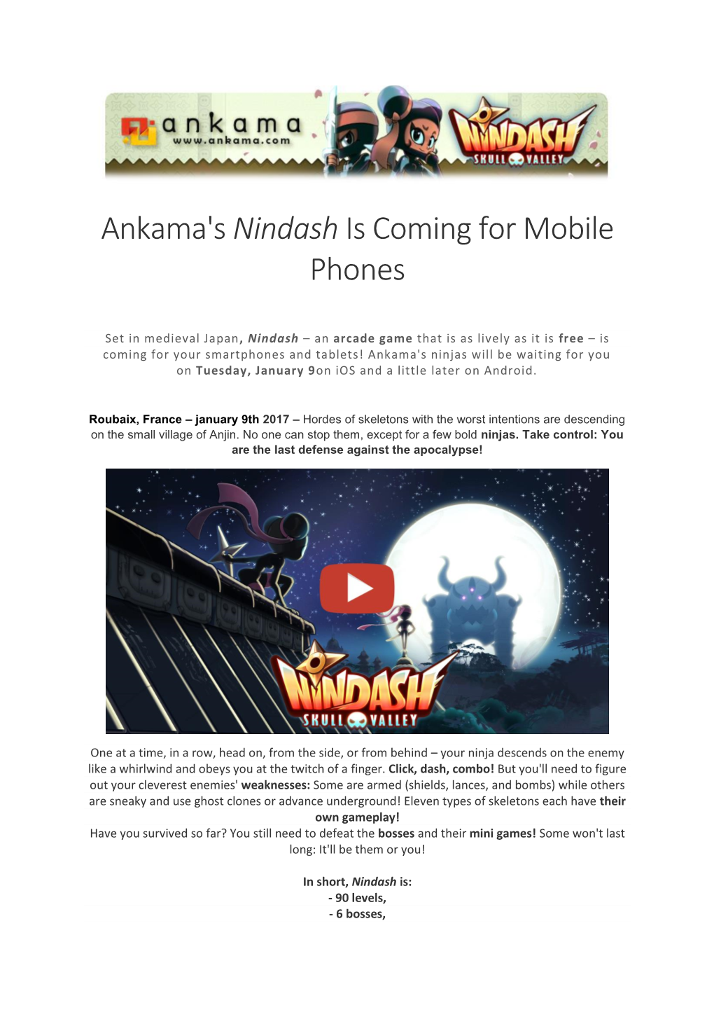 Ankama's Nindash Is Coming for Mobile Phones