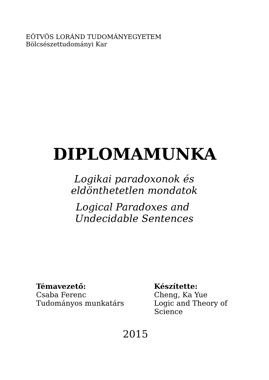 Diplomamunka