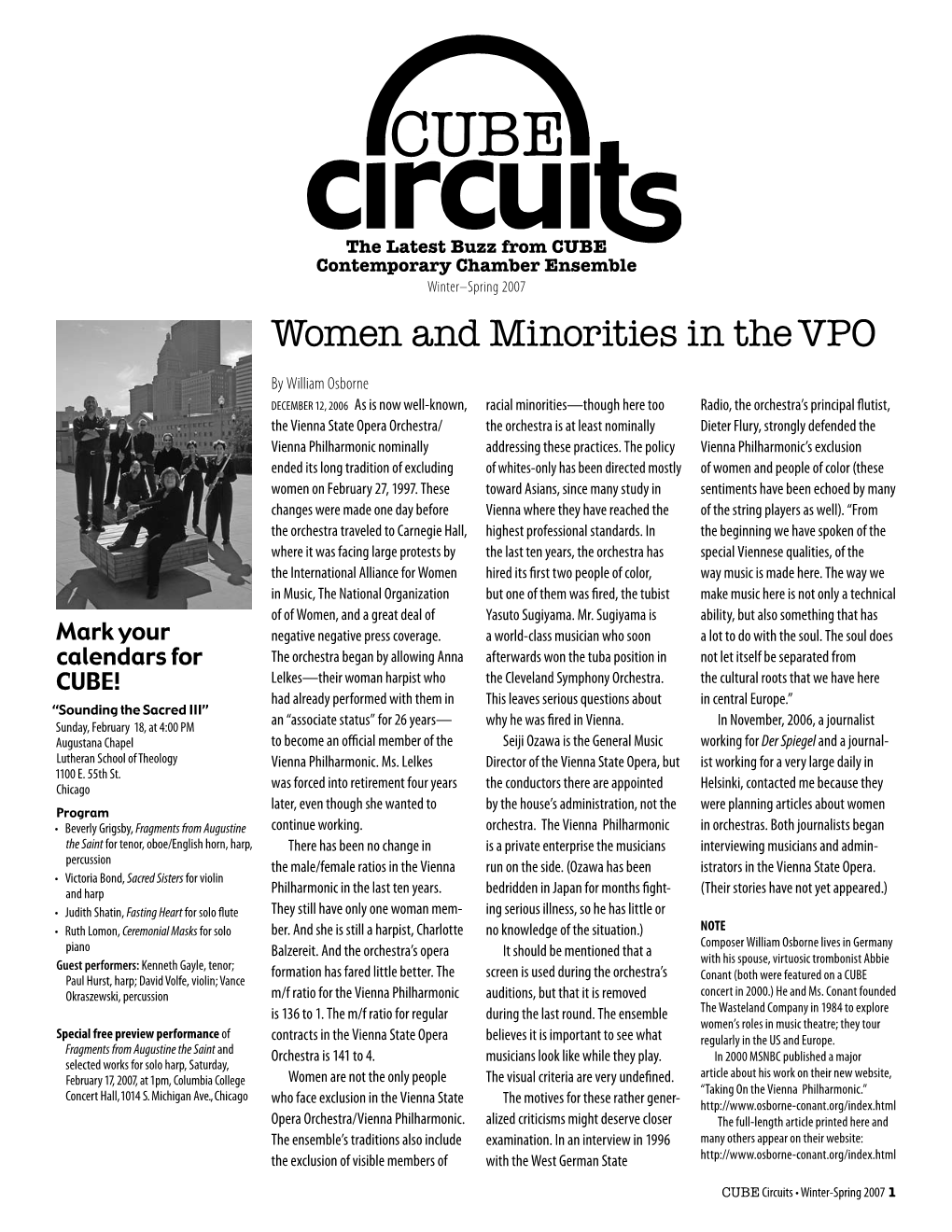 Women and Minorities in the VPO