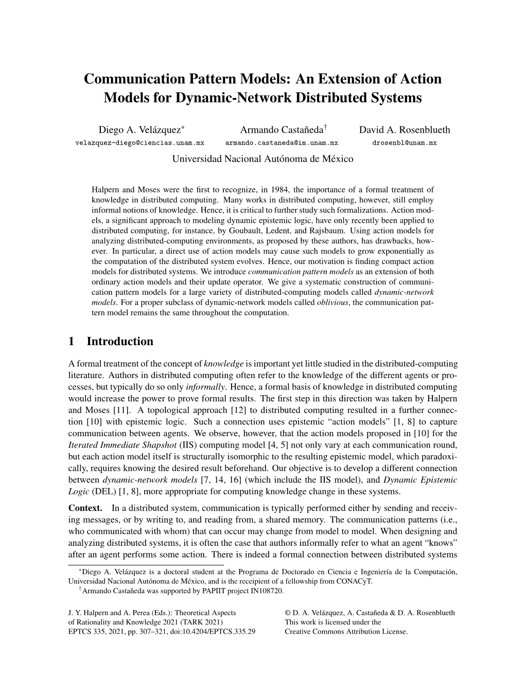 An Extension of Action Models for Dynamic-Network Distributed Systems