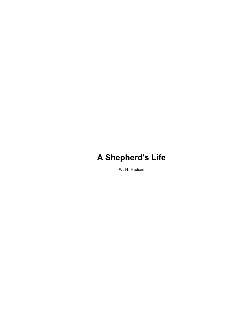 A Shepherd's Life