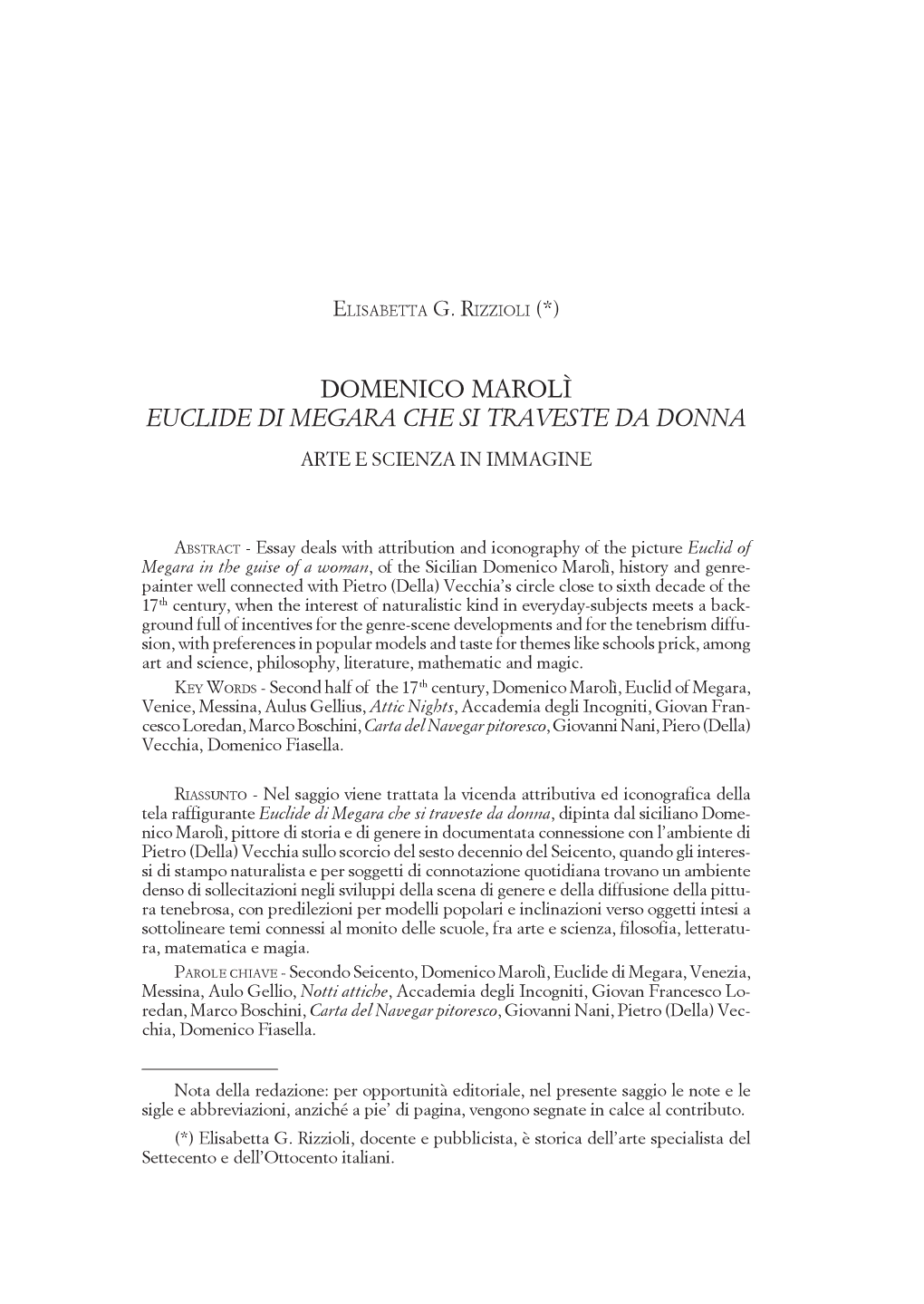 Domenico Marolì Euclide Di Megara Che Si Traveste Da Donna Arte E Scienza in Immagine